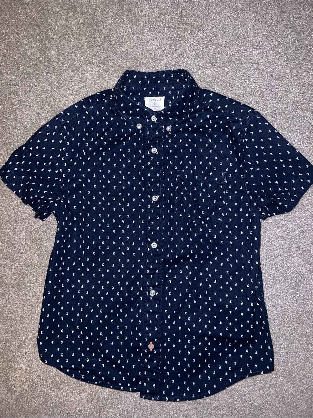 Crewcuts dressy collared summer print button down size 10 ⛵️